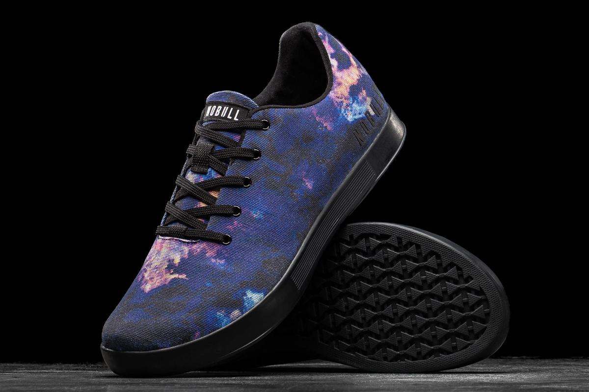 Nobull Tie-Dye Canvas Women's Trainers Purple Black | Australia (UQ6584)